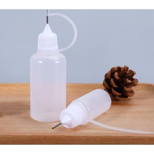 50PCs 10ml 30ml empty Glue Applicator Needle Squeeze Bottle for Paper Quilling DIY Tool Scrapbooking Craft bottle
