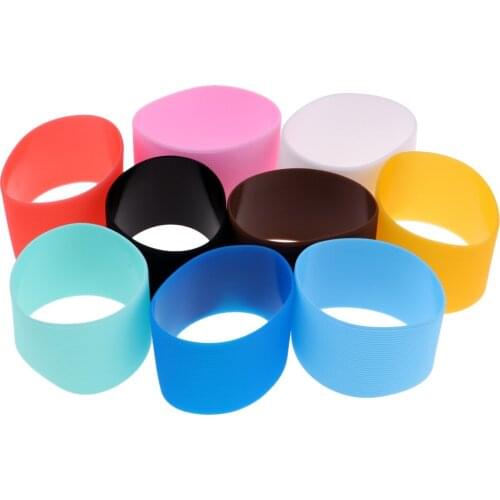 9Pcs Outdoor Silicone Insulation Non-slip Water Bottle Mug Cup Sleeve