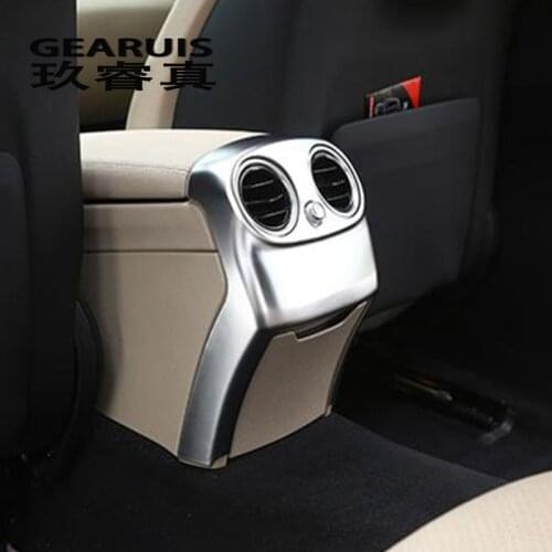 Car Styling For Mercedes Benz C Class W205 C180 C200 Center Armrest Rear Storage Panel Air Outlet Decorative Frame Cover Trim