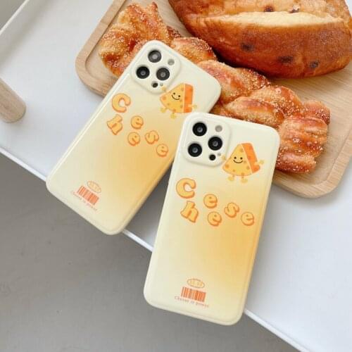 Gradient Cheese Shockproof Luxury Silicone Case For iPhone 11 12 Pro Max Mini SE 2020 X XR XS 7 8 Soft Bumper IMD Cover Funda
