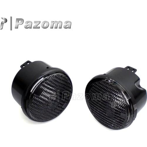 Black 2x Front Turn Signal Lights Cover for Jeep Wrangler JK