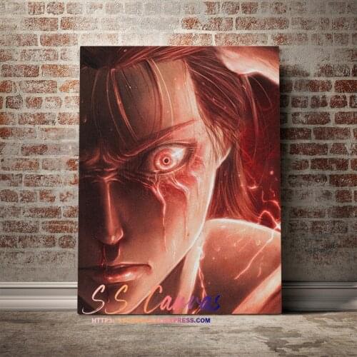 Eren Yeager Attack on Titan Anime Canvas Painting Home Decor Wall Art Pictures Bedroom Living Room Decoration Prints Poster
