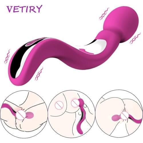 Dildos AV Vibrator Magic Wand for Women Clitoris Stimulator G-Spot Massager 7 Speed Vagina Sex Toys For Women Female Masturbator