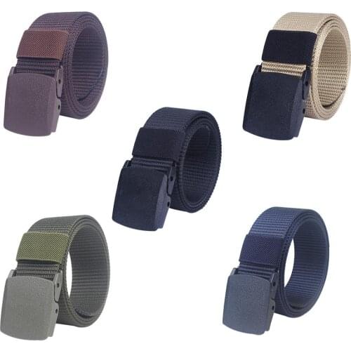 Fighting Belt for Men-Heavy Duty Webbing Belt Adjustable Military Style Nylon Belts-Metal-free Design
