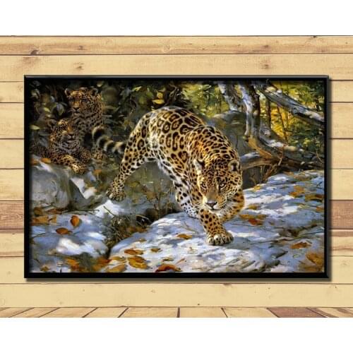 Jaguar Strong And Fast Land Animal (11) Wall Posters Prints Silk Art Painting For Home Wall Bedroom Decor