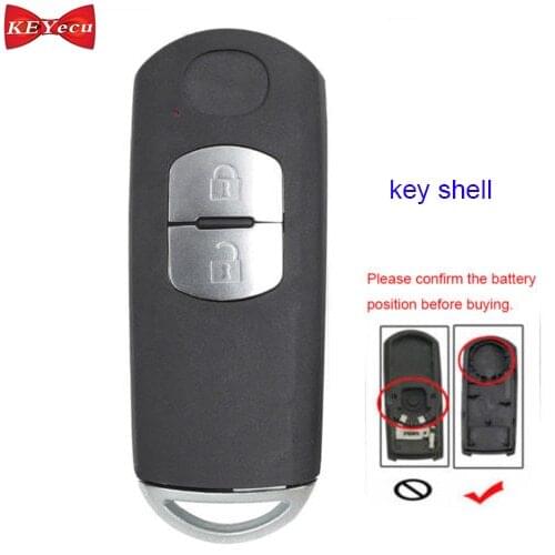KEYECU 2pcs for Mazda 3 5 6 CX-5 CX-7 CX-9 MX-5 Miata Remote Car Key Shell Case Fob Housing Cover