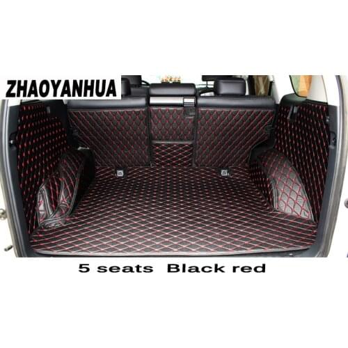 Full surrounded non slip easy clean Special Custom fit car trunk mats for Land Cruiser Prado waterproof boot carpets