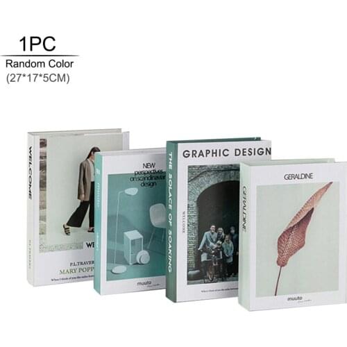 Simulation Book Desktop Home Decoration Club Hotel Gift Random Style Delivery Fashion For Living Room Storage Box Fake Books