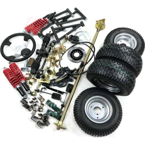 Modified Two-seater Go-kart Self-made Four-wheeled Motorcycle Accessories Frame Front Axle Rear Axle Suspension Steering Rear Ax