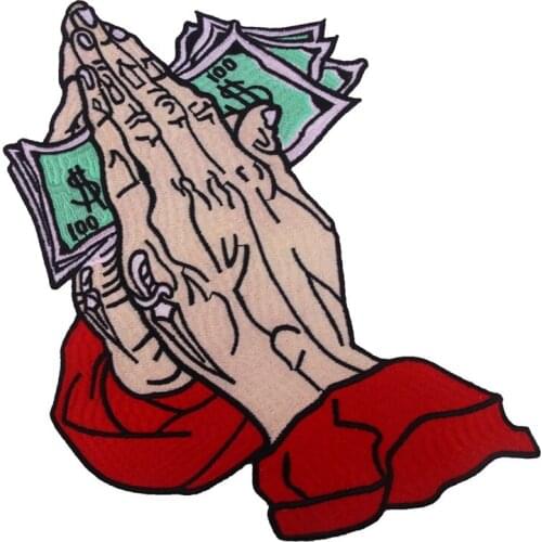 New Go Begging USD Funny Money Patches DIY Fly Dollars Patch Sewe on Patches Cartoon Embroidered Stickers for Clothes Patches