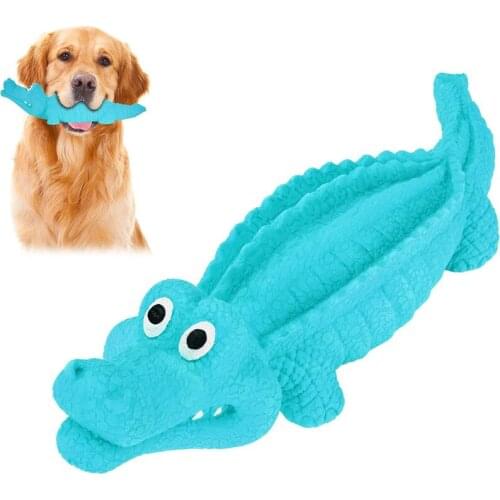 New Pet Supplies Crocodile Dog Toy Sound Rubber Molar Tooth Cleaning Stick Dog Toothbrush Pets Training IQ Durable Chew Toy