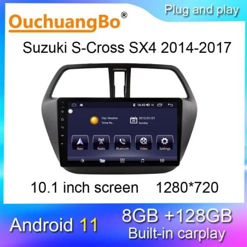 Ouchuangbo android 10 video player radio recorder for Suzuki S-Cross SX4 2014-2017 with 10.1 inch DSP 1280*720 6GB+128GB