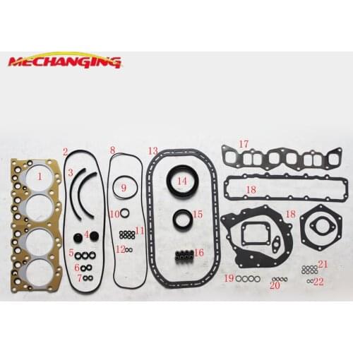 C190 For ISUZU CAMPO Pickup ELF 150 PICK-UP 2.0 BEDFORD KBD26 Engine Parts Overhaul Package Full Set Engine Gasket 5-87810-182-1
