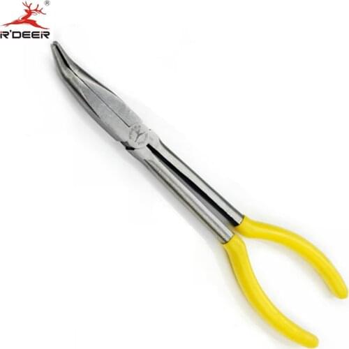 RDEER Bending Nose Pliers 11''/275mm Crimping Pliers Press Pliers Max Open 67mm Carbon Steel Hand Tools