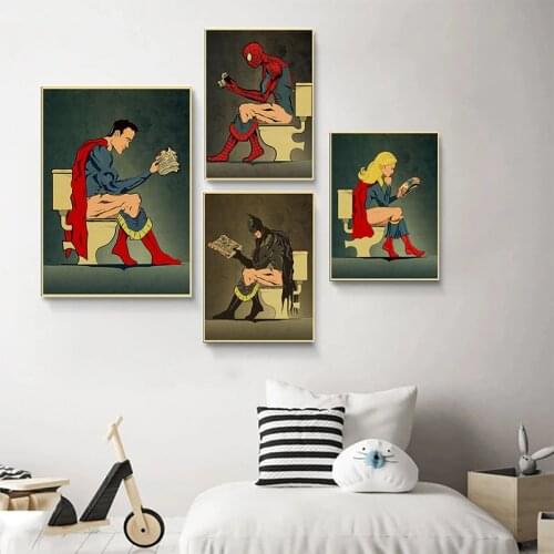 Marvel Avengers Poster Superhero Anime Prints Captain America Spider-Man Canvas Art Children Room Decoration Home Birthday Gift