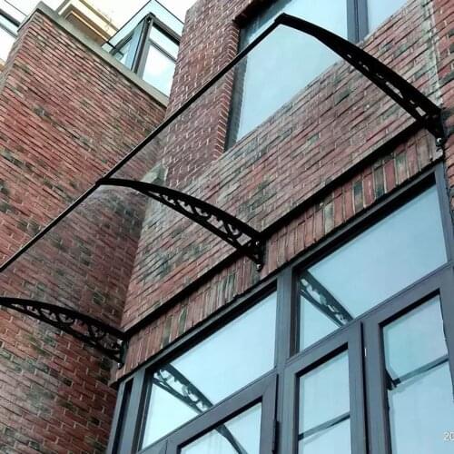 1PC Durable Window Awning Modern Flame Retardant PC Board Front Door Outdoor Patio Canopy Sun Shelter Window Eaves Rain Cover