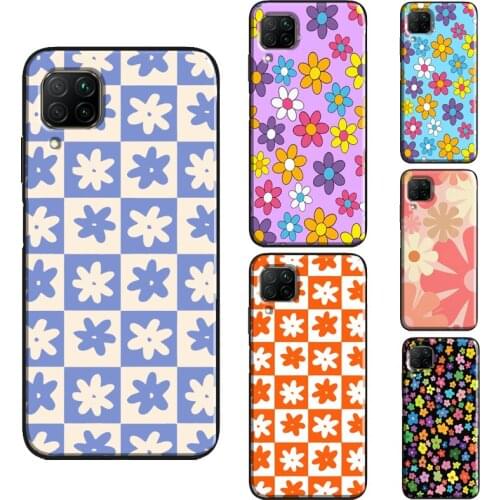 Psychedelic Flower Power Groovy Boho Daisy Case For Huawei P40 Lite P30 P20 P Smart Z 2019 Nova 5T Honor 20 Pro 10i 8X 9X Cover
