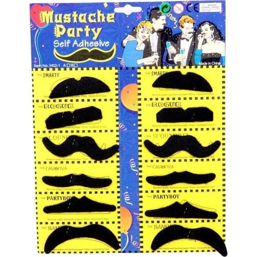 100set a lot Halloween Christmas costume party masquerade self adhesive cosplay fake beard Santa Claus Humor false moustache Toy