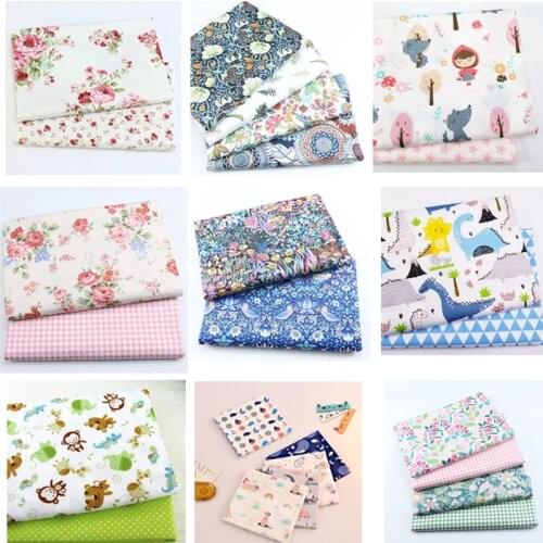 Printed 100% Cotton Fabric Cloth Handmade DIY sewing material patchwork needlework fabric 20*25/50*40
