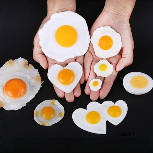 Fried eggs artificial food dining room hall hotel restaurant store shop decoration props fake simulation poached eggs model