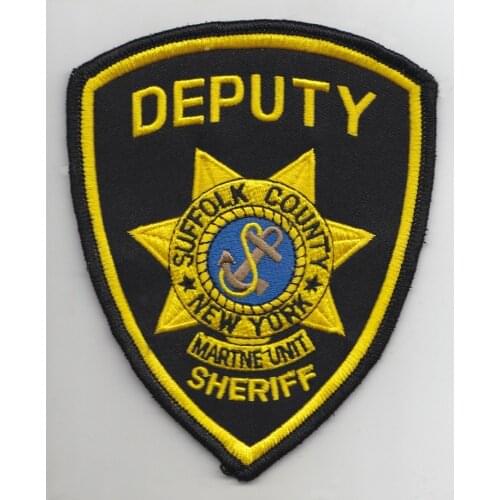 DEPUTY emborideried badges,golden lines,black back cloth