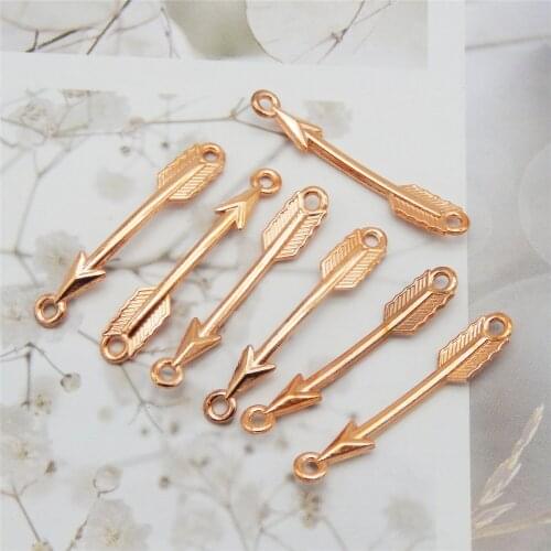 GraceAngie Gold Arrow Connectors For Necklace Earrings Charms Bracelet Pendant Accessories DIY Keychain Gifts Vintage Jewelry