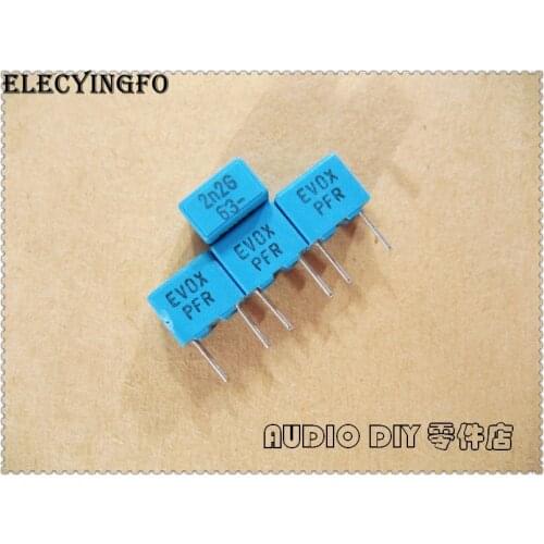 10PCS/50PCS EVOX PFR 2200pF 63V 63v2200pf 2% MKP high precision film capacitor 2.2nF 222