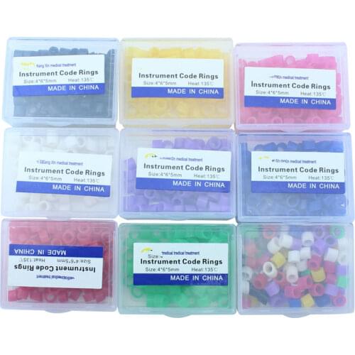 100pcs/Box Dental Silicone Code Rings Autoclavable Dentisty Materials Instrument