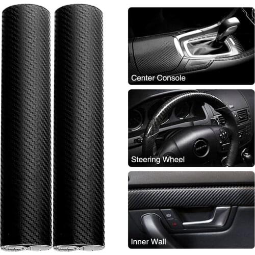 127*30CM 3D Carbon Fiber Vinyl Car Wrapping Foil Carbon Fiber Car Decoration Internal Sticker Many Color Option DIY Car Styling