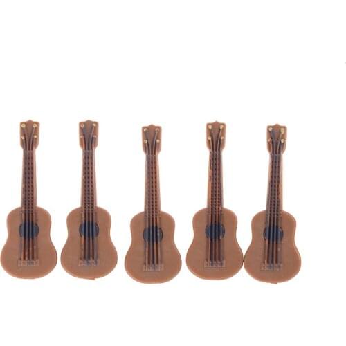 2/1pcs 1:12 Scale Dollhouse Miniature Guitar Accessories Instrument DIY Home Decor Gift Doll House Craft Ornaments