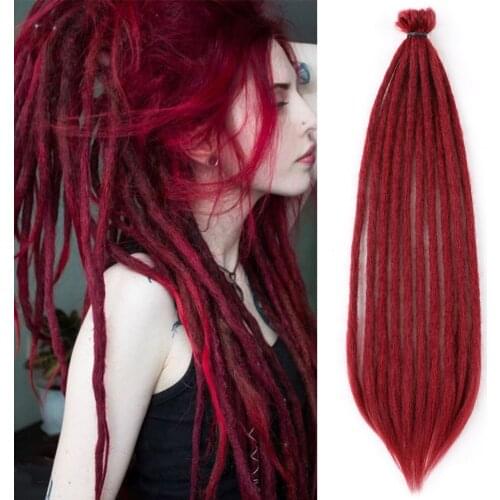 20 inch Handmade Dreadlocks Extensions Crochet Braids Reggae Hair Hip-Hop Style Faux Locs Braiding Crochet Hair