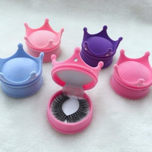 2020 newest eyelashes boxes 3d lashes wholesale lash vendors with Crown lash packaging crown box pretty lashes box