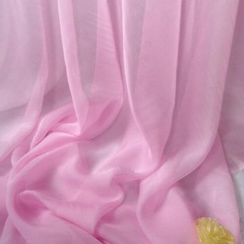 30D silk chiffon solid color soft silky thin fabric light breathable DIY fabric