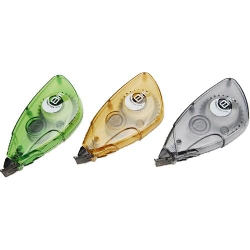 8M Mud yellow/ Grey/ Green Pocket Mini Children Correction Tape, Simple Office Supplies Students Write Corrector Stationery