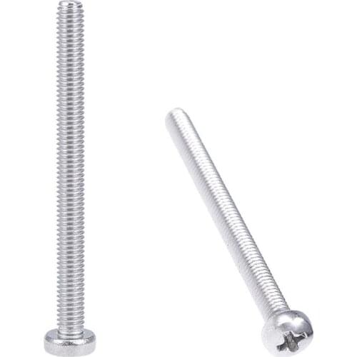 UXCELL 100Pcs Machine Screws Pan Phillips Cross Head Screw M3x25/30/35/40/45/50/60mm 304 Stainless Steel Fasteners Bolts