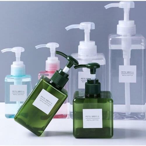 Travel Bottles Liquid Soap Dispenser Bottle Multiple Capacities Empty Press Type Shampoo Body Wash Lotion Bottle Bathroom