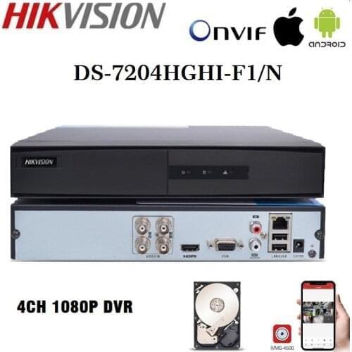 Hikvision DVR English Version DS-7204/08/16HGHI-F1/N 1080P 4/8/16CH DVR supports Analog/HDTVI/CVI/AHD Security Camera