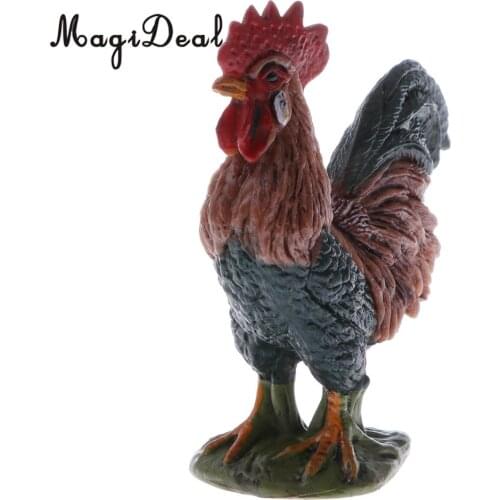 MagiDeal Simulation Cock Animal Model Figure Baby Kids Toys Figurine Home Desk Decor Special Gift