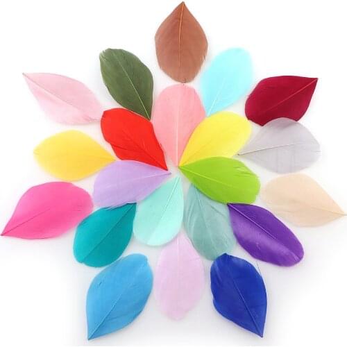 4-8cm/50pcs Natural Goose Feathers Mixed Colors Plumas For DIY Jewelry Crafts Making Wedding Dress Decoration DIY Accessories