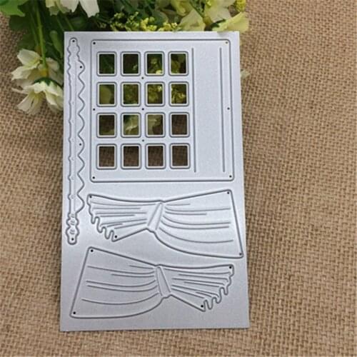 New Window Curtain Metal Cutting Dies Metal Cutting Dies Stencil Scrapbooking Photo Album Card Paper Embossing Craft DIY