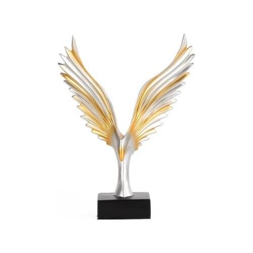 Wholesale creativity of manufacturers Dapeng wings resin eagle decorations European home furnishings decorative resin artwork