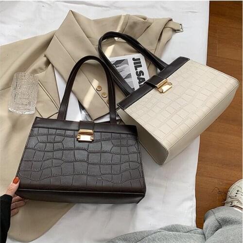 Stone Pattern Small PU Leather Shoulder Bags For Women 2021 Lady Crossbody Bag Female Fashion Handbags Chain Design Hand Bag