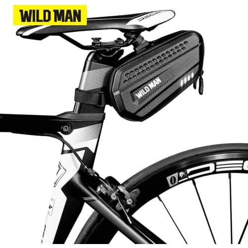WILD MAN Bicycle Bag MTB Bag Tail Bag Waterproof Saddle Bag Seat Tail Pouch Cycling Package Road Mountain Bike