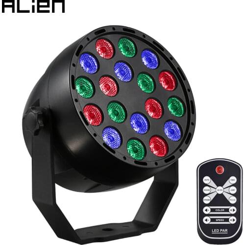 ALIEN Remote 18 LEDs DMX RGB Mini LED Stage Par Lighting Effect DJ Disco Party Holiday Bar Christmas Wedding Birthday Club Light