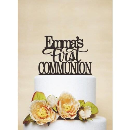 Cake Topper With Name,Personalized Baptism Topper,Baptism Gift,Christening Topper,God Bless Topper First Communion Cake Topper