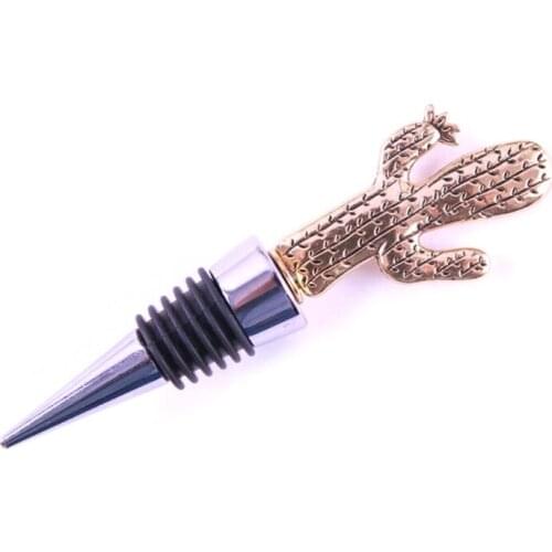Unique Cactus Red Wine Bottle Stopper Vacuum Sealed Reusable Plug Caps Wedding Wedding