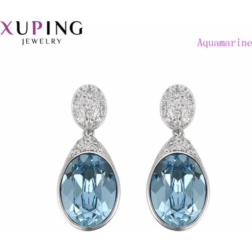 Xuping Jewelry Popular Romantic Style Stud Earrings with Exquisite Crystals for Women Gifts 94689