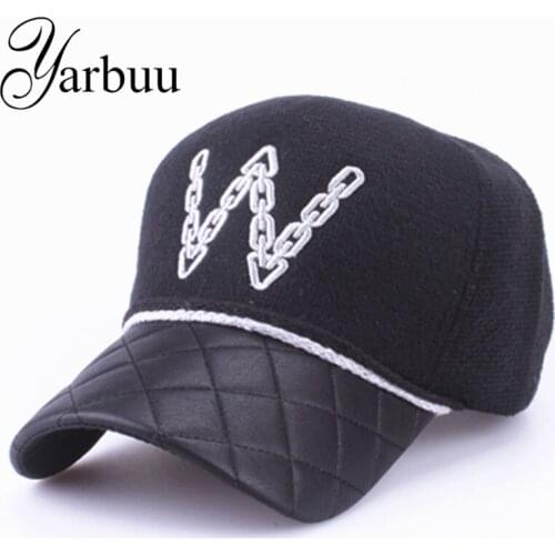[YARBUU] Baseball Caps 2017 New fashion style high quality Letter W Brand Snapback Hat Men and Women plush winter caps