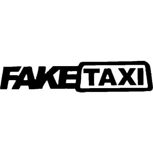 Funny Fake Taxi Decals High Quality Car Decoration Cover Scratches Personalized Pvc Waterproof Decals Black/white, 16cm*3cm