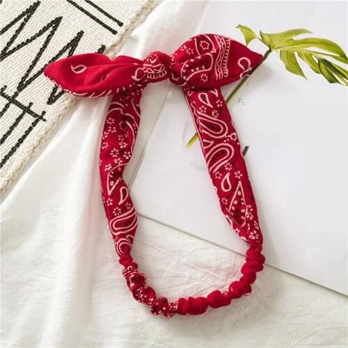 Women Sweet Hair Bands Print Headbands Retro Hair Accessories Cross Turban Bandage Bandanas Hairband Headwrap Summer Headwear